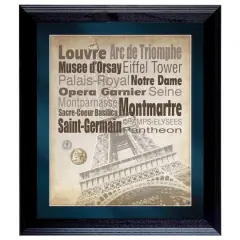 Paris The City of Lights Wall Frame with Coins