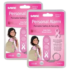 SABRE&reg; Pink NBCF Personal Alarm, 2ct.