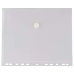 JAM Paper 8.5" x 11" Clear Plastic Hook & Loop Closure Envelopes, 12ct.