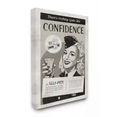 Stupell Industries Confidence Vintage Comic Book Canvas Wall Art