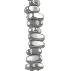 Rhodium Reconstituted Hematite Chip Beads by Bead Landing&trade;