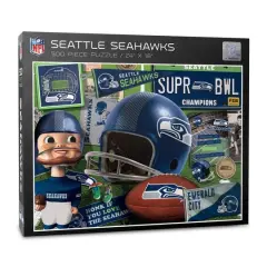 NFL Retro Series 500 Piece Puzzle Seattle Seahawks