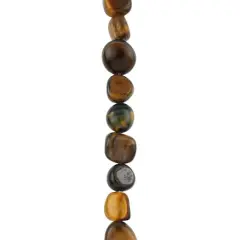 Yellow Tiger Eye Potato Beads by Bead Landing&trade;