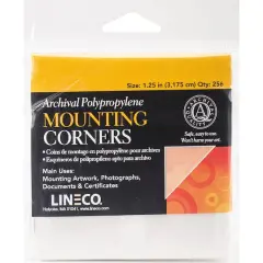 Lineco&reg; 1.25" Clear Polypropylene Photo Mounting Corners