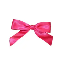 JAM Paper 3.25" Satin Twist Tie Bows, 100ct. Shocking Pink