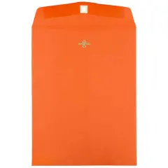 JAM Paper 9" x 12" Clasp Closure Colored Envelopes, 25ct. Orange