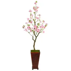 5ft. Cherry Blossom Tree in Decorative Planter
