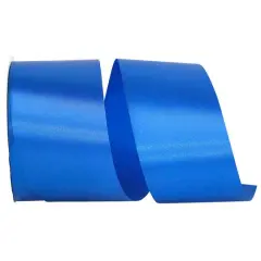 JAM Paper 2.5" x 50yd. Single Face Satin Allure Ribbon Batik Blue