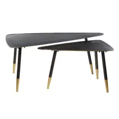 Black Metal Modern Accent Table Set
