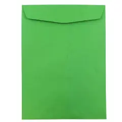JAM Paper Open End Catalog Colored Envelopes, 25ct. Green