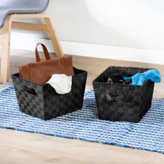Honey Can Do Black Woven Bins, 2ct.