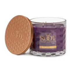 Root Candles Signature 3-Wick Honeycomb Beeswax Blend Jar Candle Blackberry Honey