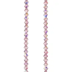 Preciosa Glass Crystal Bicone Beads, 4mm by Bead Landing&trade; Light Amethyst AB