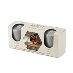 Root Candles Scented 20 Hour Beeswax Blend Votive Candles Gift Box Tobacco Vanilla