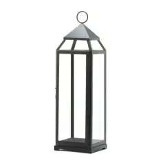 25'' Black Contemporary Lantern
