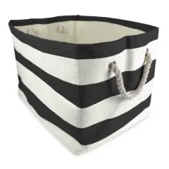 DII&reg; Large Rectangle Stripes Paper Bin Black