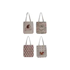 Hello Honey&reg; Woodland Flora & Fauna Cotton Printed Tote Bag Set