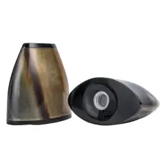 Hello Honey&reg; 3" Black Horn Salt & Pepper Shaker Set