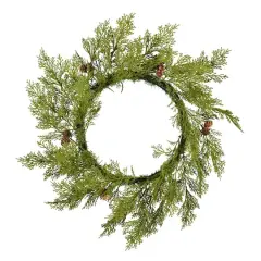 24" Cedar Pinecone Wreath
