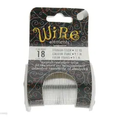 The Beadsmith&reg; Wire&trade; Elements 18 Gauge Tarnish-Resistant Wire Titanium