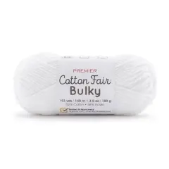 Premier&reg; Cotton Fair&reg; Bulky Solid Yarn White