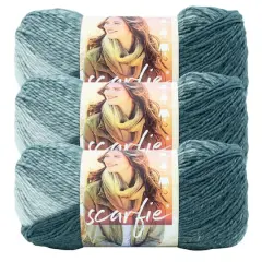 3 Pack Lion Brand&reg; Scarfie Yarn Pale Grey/Bluestone