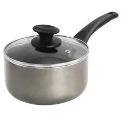 Oster 2.5qt. Merrion Metallic Gray Nonstick Aluminum Saucepan with Lid