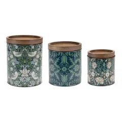 Round William Morris Canister Set