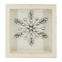 7" x 8" Snowflake Block Tabletop D&eacute;cor by Ashland&reg; White
