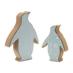 Wood Penguin D&eacute;cor Set, 6" & 8"