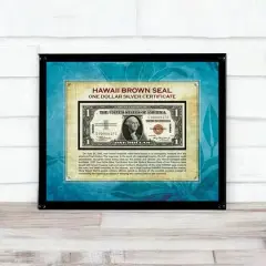 Hawaii Brown Seal Note in Acrylic Frame