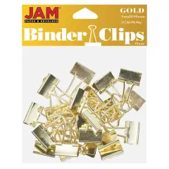 JAM Paper 3/4" Binder Clips, 25ct. Gold