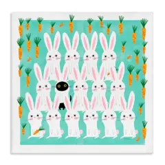 Stupell Industries Cat Mixed with Bunnies Canvas Wall Art