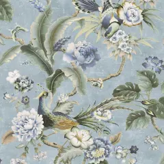 Surface Style Passerine Pavilion Peel & Stick Wallpaper Blue Geyser