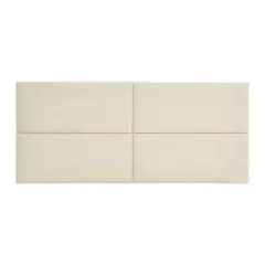 Hello Honey&reg; NoSom Natural Sound Reducing 4-Panel Linen Blend Upholstered Headboard, Queen