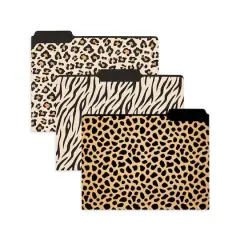 Steel Mill & Co.&reg; Leopard File Folders, 9ct.