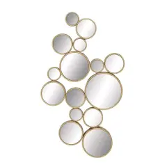 CosmoLiving By Cosmopolitan Gold Contemporary Metal Wall Mirror