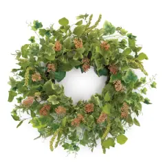 24.5" Mixed Seeded Foliage Wreath