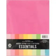 Colorbok&reg; Essentials Bright Letter 24lb. Cardstock, 120 Sheets
