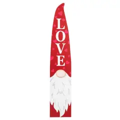 Glitzhome&reg; 42" Valentine's Wooden Gnome Porch Decor