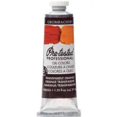 Grumbacher&reg; Pre-Tested Professional&reg; Oil Color Paint, 37mL Transparent Orange