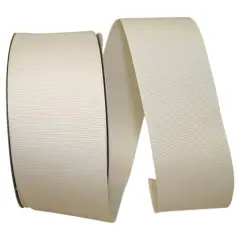 JAM Paper 2.25" Grosgrain Texture Ribbon Antique White