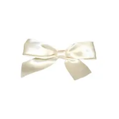JAM Paper 3.25" Satin Twist Tie Bows, 100ct. Ivory