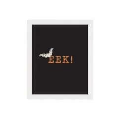 EEK! White Framed Print Wall Art