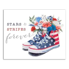 Stars and Stripes Sneakers Canvas Wall Art