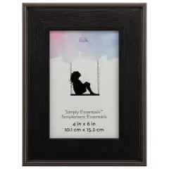 Simply Essentials&trade; 4" x 6" Black with Bronze Edges Frame by Studio D&eacute;cor&reg;