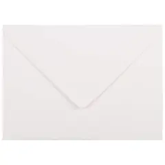 JAM Paper A7 Bright White Laid Strathmore Invitation Envelopes with Euro Flap, 25ct.
