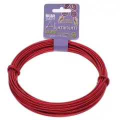 The Beadsmith&reg; 12 Gauge Colored Aluminum Wire Red