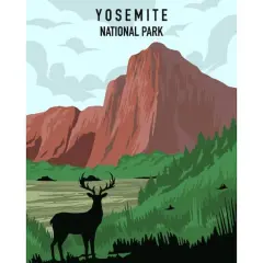 8" x 10" Yosemite Paint-by-Number Kit with Wood Display Hanger by Artist's Loft&reg;