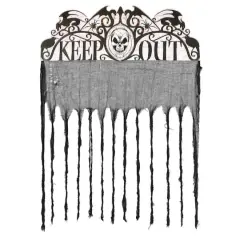 4ft. Black Keep Out Door Curtain by Ashland&reg;